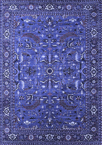 Oriental Blue Traditional Rug, urb2333blu