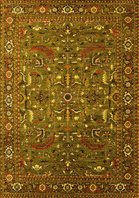 Oriental Yellow Traditional Rug, urb2333yw