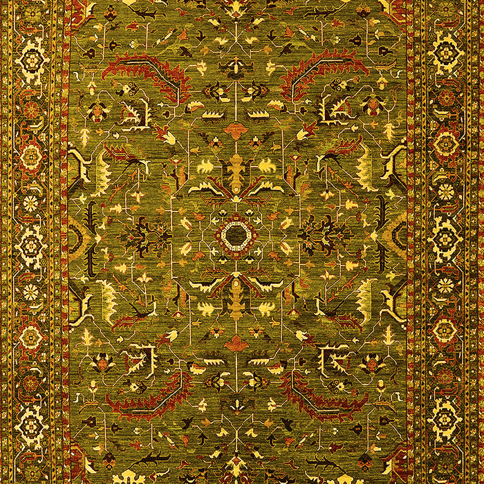 Oriental Yellow Traditional Rug, urb2333yw