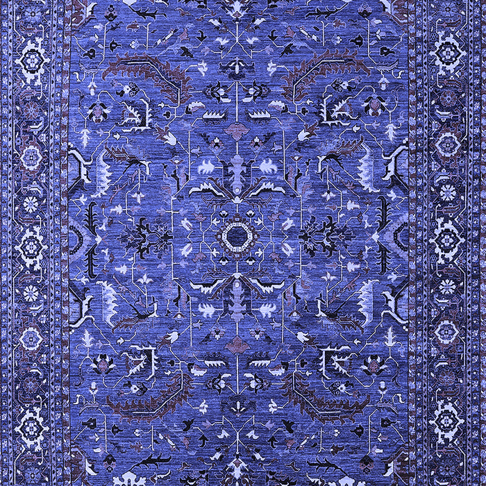 Machine Washable Oriental Blue Traditional Rug, wshurb2333blu
