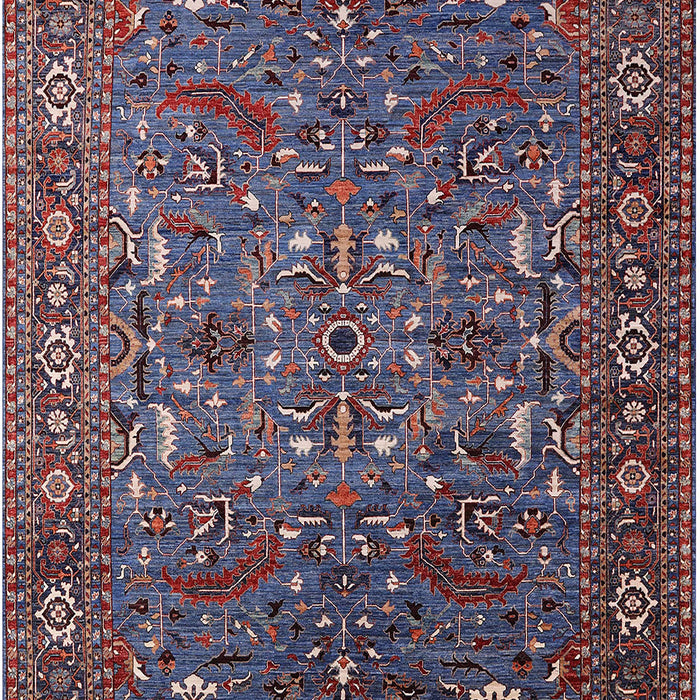 Mid-Century Modern Purple Lily Purple Oriental Rug, urb2333