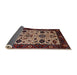 Sideview of Mid-Century Modern Deep Red Oriental Rug, urb2334