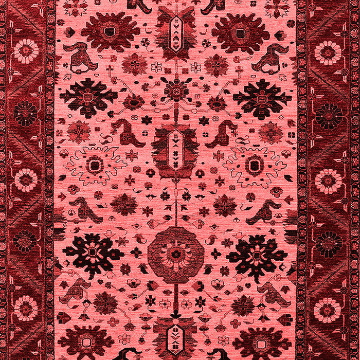 Machine Washable Oriental Red Traditional Rug, wshurb2334red