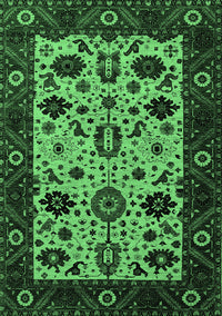 Oriental Emerald Green Traditional Rug, urb2334emgrn
