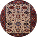 Round Machine Washable Industrial Modern Deep Red Rug, wshurb2334