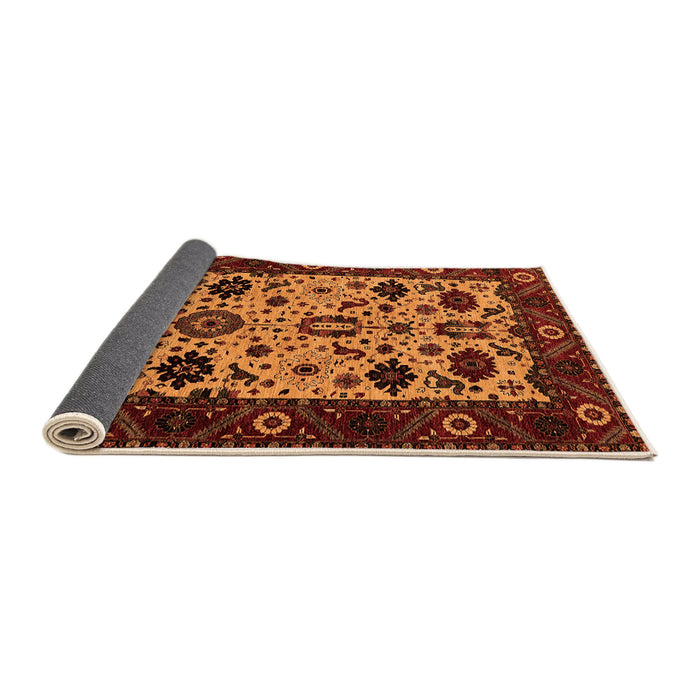 Sideview of Oriental Orange Traditional Rug, urb2334org