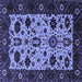 Square Oriental Blue Traditional Rug, urb2334blu