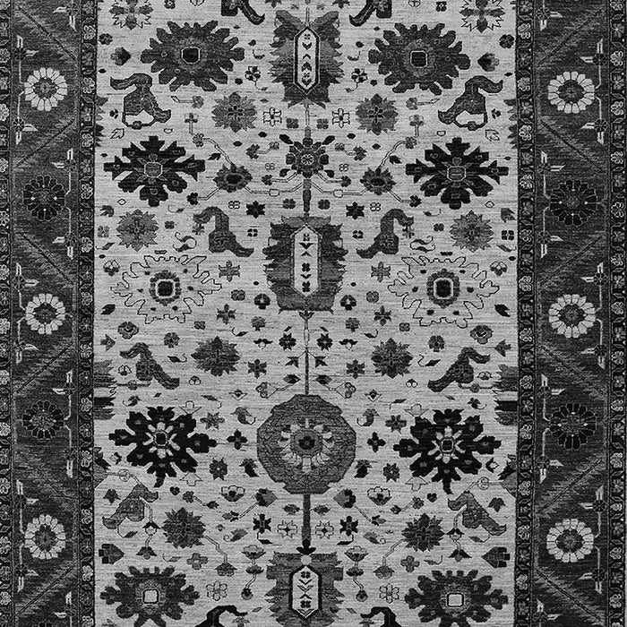 Machine Washable Oriental Gray Traditional Rug, wshurb2334gry