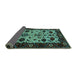 Sideview of Oriental Turquoise Traditional Rug, urb2334turq