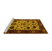 Sideview of Machine Washable Oriental Yellow Traditional Rug, wshurb2334yw