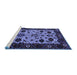 Sideview of Machine Washable Oriental Blue Traditional Rug, wshurb2334blu