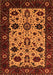 Oriental Orange Traditional Rug, urb2334org