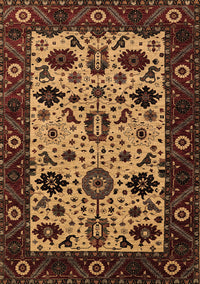 Oriental Brown Traditional Rug, urb2334brn