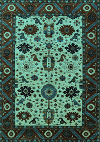 Oriental Turquoise Traditional Rug, urb2334turq