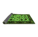 Sideview of Oriental Green Traditional Rug, urb2334grn