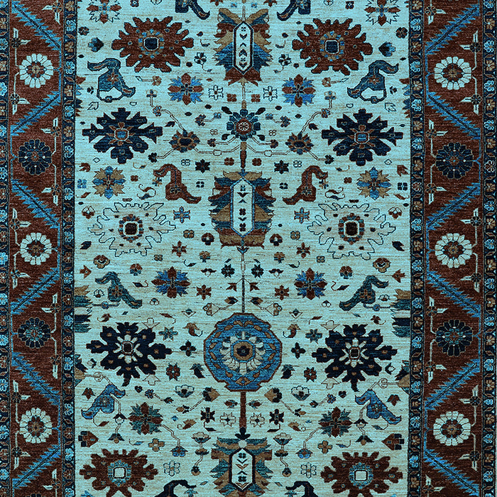 Oriental Light Blue Traditional Rug, urb2334lblu