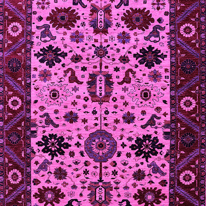 Machine Washable Oriental Pink Traditional Rug, wshurb2334pnk