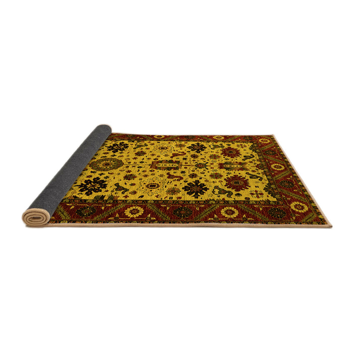 Sideview of Oriental Yellow Traditional Rug, urb2334yw