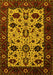 Machine Washable Oriental Yellow Traditional Rug, wshurb2334yw