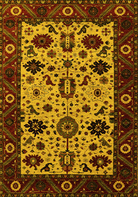 Oriental Yellow Traditional Rug, urb2334yw