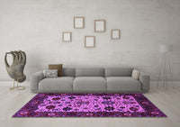 Machine Washable Oriental Purple Traditional Rug, wshurb2334pur