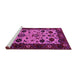 Sideview of Machine Washable Oriental Pink Traditional Rug, wshurb2334pnk