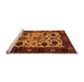 Sideview of Machine Washable Oriental Orange Traditional Area Rugs, wshurb2334org