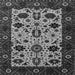 Square Machine Washable Oriental Gray Traditional Rug, wshurb2334gry