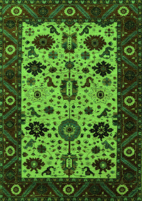 Oriental Green Traditional Rug, urb2334grn