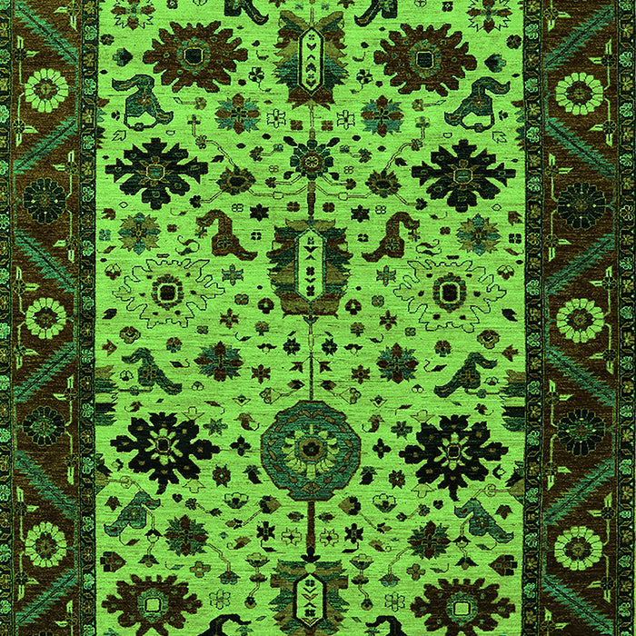 Oriental Green Traditional Rug, urb2334grn