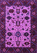 Machine Washable Oriental Purple Traditional Area Rugs, wshurb2334pur