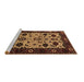 Sideview of Machine Washable Oriental Brown Traditional Rug, wshurb2334brn