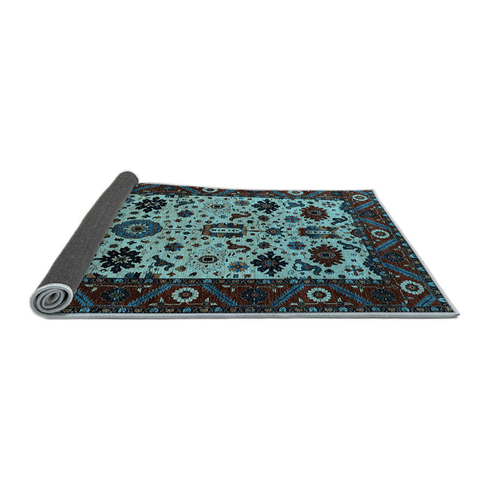 Sideview of Oriental Light Blue Traditional Rug, urb2334lblu