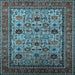 Square Oriental Light Blue Industrial Rug, urb2335lblu