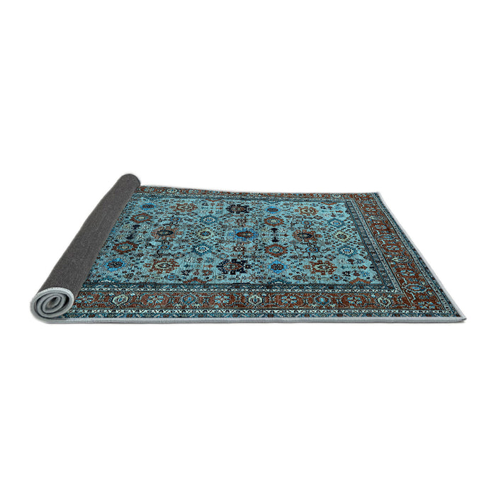 Sideview of Oriental Light Blue Industrial Rug, urb2335lblu