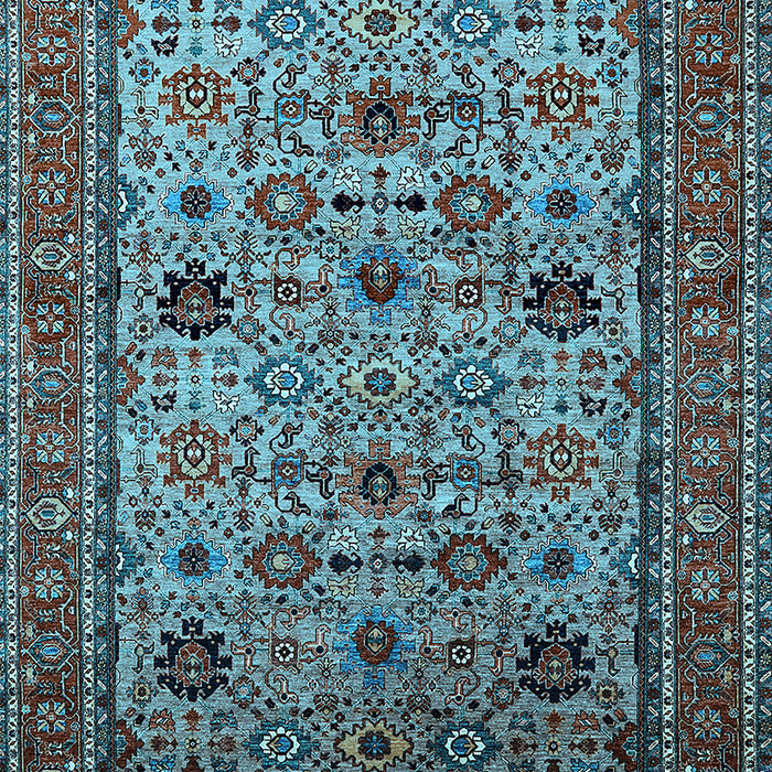 Oriental Light Blue Industrial Rug, urb2335lblu