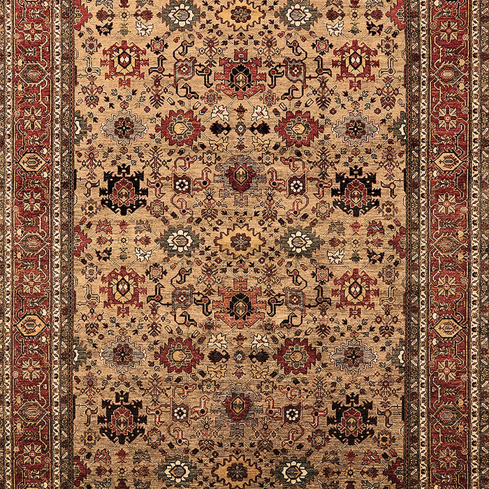 Machine Washable Oriental Brown Industrial Rug, wshurb2335brn