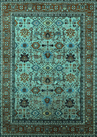 Oriental Turquoise Industrial Rug, urb2335turq