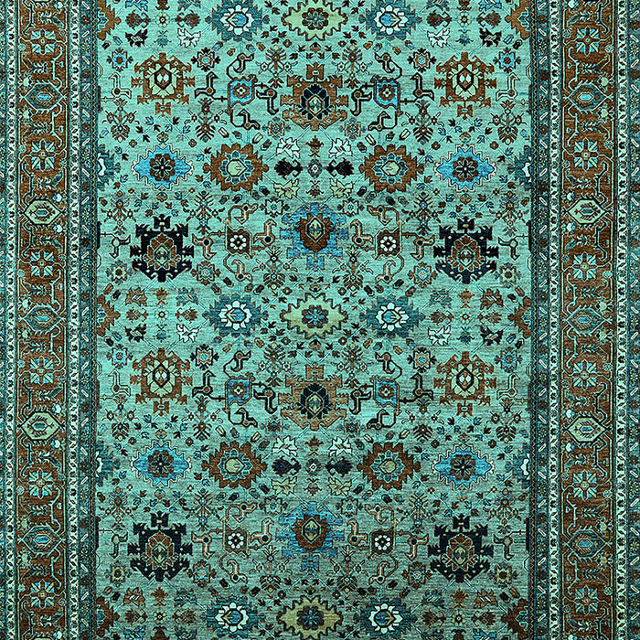 Oriental Turquoise Industrial Rug, urb2335turq