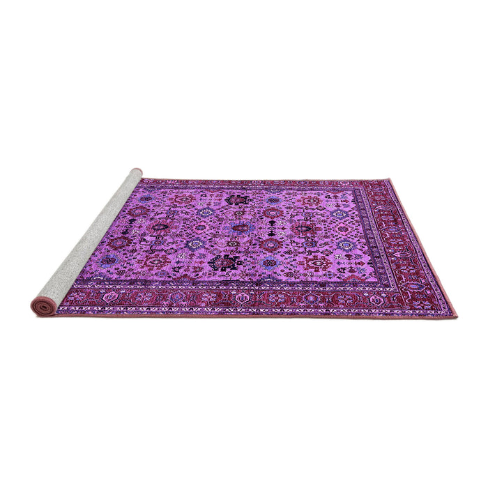 Sideview of Machine Washable Oriental Purple Industrial Area Rugs, wshurb2335pur