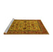 Sideview of Machine Washable Oriental Yellow Industrial Rug, wshurb2335yw