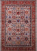 Mid-Century Modern Khaki Rose Pink Oriental Rug, urb2335