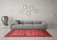 Machine Washable Oriental Red Industrial Rug, wshurb2335red