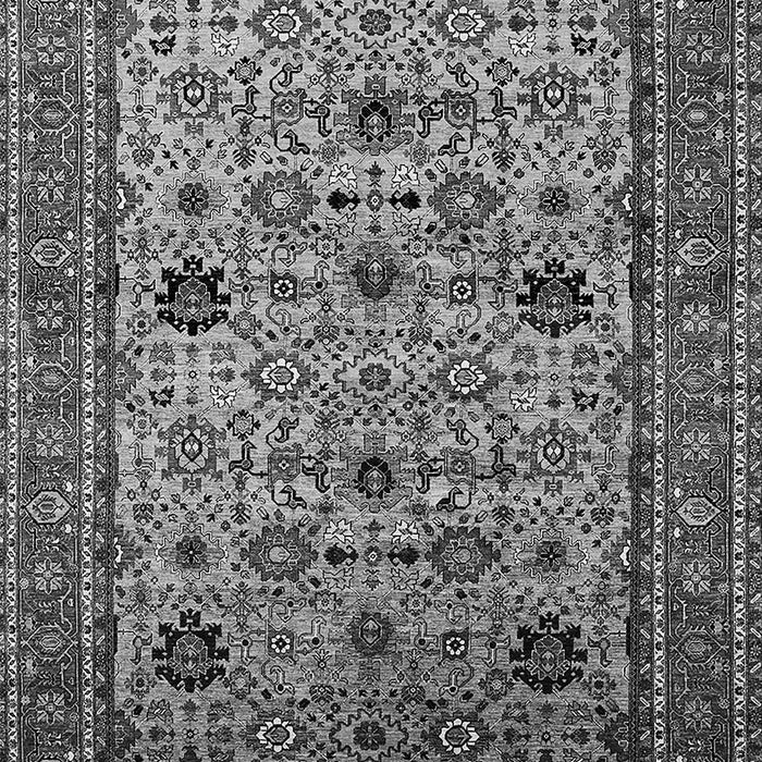 Machine Washable Oriental Gray Industrial Rug, wshurb2335gry