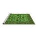 Sideview of Machine Washable Oriental Green Industrial Area Rugs, wshurb2335grn