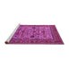 Sideview of Machine Washable Oriental Pink Industrial Rug, wshurb2335pnk