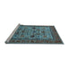 Sideview of Machine Washable Oriental Light Blue Industrial Rug, wshurb2335lblu