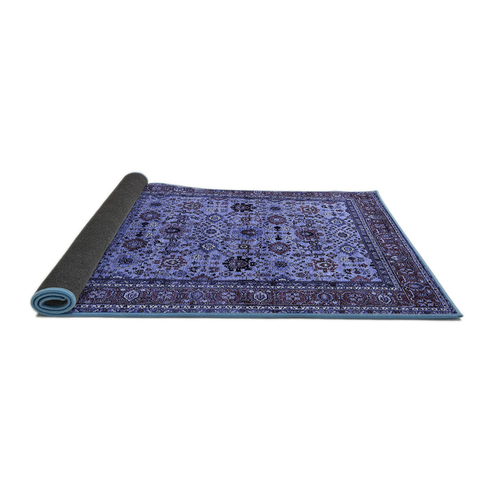Sideview of Oriental Blue Industrial Rug, urb2335blu