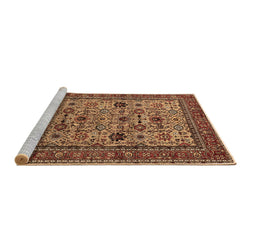 Sideview of Machine Washable Oriental Brown Industrial Rug, wshurb2335brn