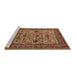 Sideview of Machine Washable Oriental Brown Industrial Rug, wshurb2335brn